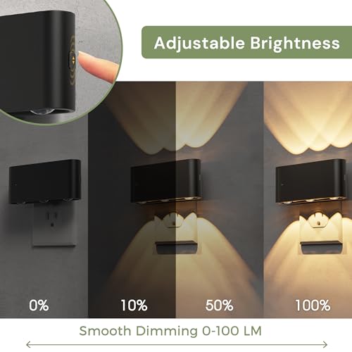 Image of L LOHAS LED Night Light, Dimmable Modern LED Night Lights Plug into Wall,Dusk to Dawn Sensor Night Lights for Kid, 2000K /3000K /5000K Nightlight for Hallway Bedroom Stairway
