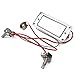 Pre-Wired Guitar Pickups, Humbuckers Wiring Harness Parts For Cigar Box Electric Guitar, Volume Tone Pots 500K Jack and Double Dual Closed Coil Electronics Kit, Chrome Musical Instrument For Guitarist