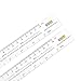 WIN TAPE 18cm / 7'' Educare Wound Ruler (Paper) Wound Measuring Tape (Pack of 100) Medical Medimeter
