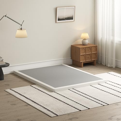 ZASHONT 2 Inch Thin Box Spring for Queen Bed Bases - Heavy Duty Metal Mattress Foundation with Fabric Cover 3000 lbs Capacity Low Profile Queen Size Box Spring Only Noise Free Easy Assembly