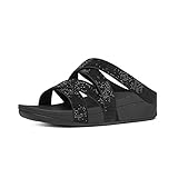FITFLOP Sandals Fitflop Damen Slinky Rokkit Criss-Cross Slide Sandal, Schwarz (All Black 90), 40 EU