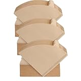 Coffee Filter Papers, Size 4 for Filtropa Natural Unbleached, 240 Count (3x80 Pack), 100% Natural Brown Paper