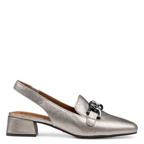 Image of Donald Pliner Women's Tegan Slingback Loafer Pump Heel - 1.5 inch Low Flared Heel Shoes for Comfort, Slip On Women's Heels
