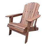 AXI Rosalie Chaise Adirondack en Bois, Couleur Café | Transat/Chaise Longue/Assise de Jardin / 100% Bois de Pruche pour 1 Personne, avec Accoudoirs et Dossier Haut | 75,5 x 86,5 x 85 cm
