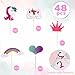 CCINEE 48pcs Rainbow Unicorn Cupcake Toppers Picks Double-Sided Paper Unicorn Cake Toppers for Birthday Party Dessert Decoration