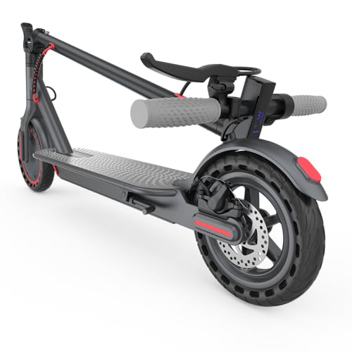 Roinside Scooter for Adults- 8.5 Solid Tires/350W Motor 19 MPH Digital Display Up to 21 Miles Long-Range Commuting Folding E-Scooter for Adults with Dual Braking System App Control