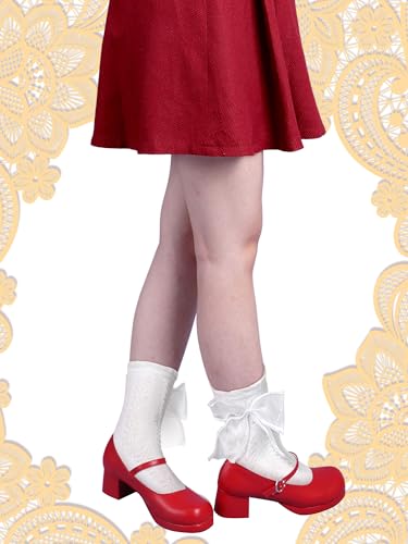 6 Pairs Women's Ruffle Ankle Socks - Lace & Frilly Cute Breathable Thin Cool Casual Socks4