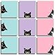 9 Blöcke schwarze Katze Haftnotizen Set, rosa selbstklebende Notizblöcke, niedliche Notizblöcke, super selbstklebende Notizkarte für Katzenliebhaber, Geschenk, Lehrer, Büro und Schulbedarf, 7,6 x 7,6