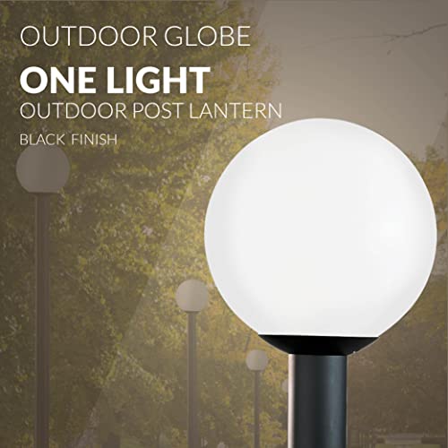 Sea Gull Lighting 8254-68 Globe Outdoor Post Lantern Outside Fixture, One - Light, White Plastic #TOP5