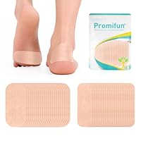 Promifun Moleskin Blasenpflaster - 48 Stück (24 normale + 24 breite) vorgeschnittene Blasenbandagen, Blasenpflaster und Reibungsschutz für Füße, Zehen, Fersen, Finger