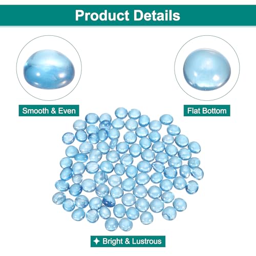 Perles de verre plates de qualite MECCANIXITY bleu marine 500g - 4