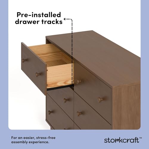Image of Storkcraft Texas 6 Drawer Dresser, Hazelnut