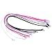 Kloud City ® 4Pairs Candy Color Adjustable Elastic Women's Strapless Bra Bandeau Shoulder Straps Replacement (Black,White,Hot Pink,Light Purple)