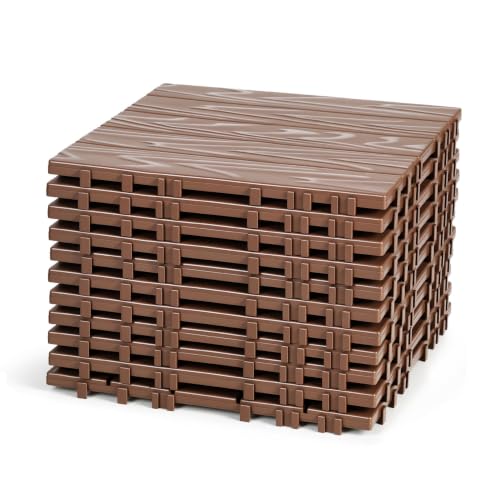Azulejos de madera para terraza y porche acogedor suelo modular fácil de limpiar 44 ud