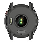 Compatible for Garmin Forerunner 255 Hard PC Case With Tempered Glass Screen Protector for 255/255S Smartwatch (255-46mm, Black+Clear) - Image 4