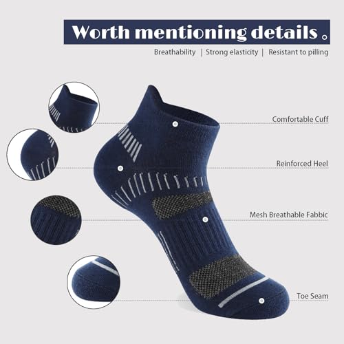 infino™ Mens Athletic Socks (5-Pack) - Low Cut, Sweat-Wicking, Odour-Resistant, All-Season Comfort - Ideal for Active Lifestyles, Running & Everyday Wear - Ultimate Socks for Men Collection