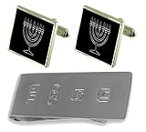 Jüdische Hannukah Manschettenknöpfe & James Bond Geldklammer