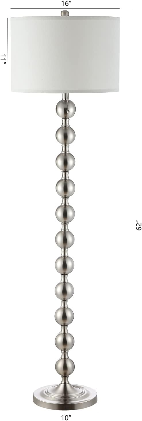 Bеѕt Cуbеr Dеаlѕ 🔥 WINGBO 63 Modern Floor Lamp with 11 Stacked Ball Contemporary Silver Metal Standing Lamp for Bedrooms, Living Room, Office, Reading Mercury Silver