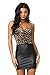 J2 LOVE Made in USA Metallic Faux Leather Mini Skirt (also in Plus),Black,Medium