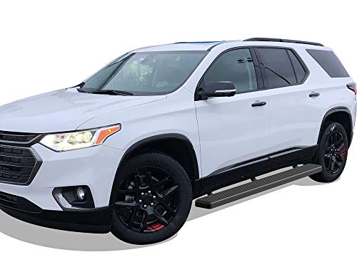 Estribos de acero inoxidable negro APS 6in compatibles con Chevy Traverse miniatura 2