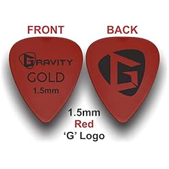Gravity Picks Médiator de guitare traditionnel en forme de goutte d’or – 1,5 mm – Rouge - Les Beatles, Paul McCartney, John Lennon, RIngo Starr, George Harrison Gravity Picks Médiator de guitare traditionnel en forme de goutte d'or - 1,5 mm - Rouge – Image 2