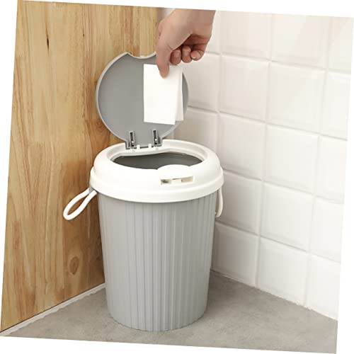 Caneca de basura rectangular plástica gris 10L miniatura 7