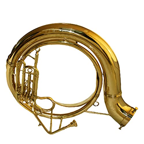INDIAN HANDMADE BRASS FINISH 25"SOUSAPHONE BRASS MADE TUBA MOUTH PIECE WITH BAG - Thumbnail 5