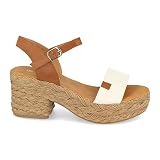 sandalias boho chic ibiza Con plataforma de 4cm y Tacon de 8cm