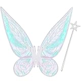 Takmor Ailes de Fée Adulte, Femmes Deguisement Ensemble d'ailes de Papillon Bretelles élas...