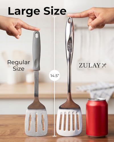 Image of Zulay Kitchen Stainless Steel Slotted Spatula Turner
