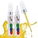 Penriter 2 Stück Lackstift Auto Gelb 24Ml, 2-in-1 Autolackstif mit Pinsel und Dotting-Spitze, Lackstift Auto Lack Reparatur, Lackstifte Für Auto Kratzer, Perfekte Deckkraft und schnelle Trocknung