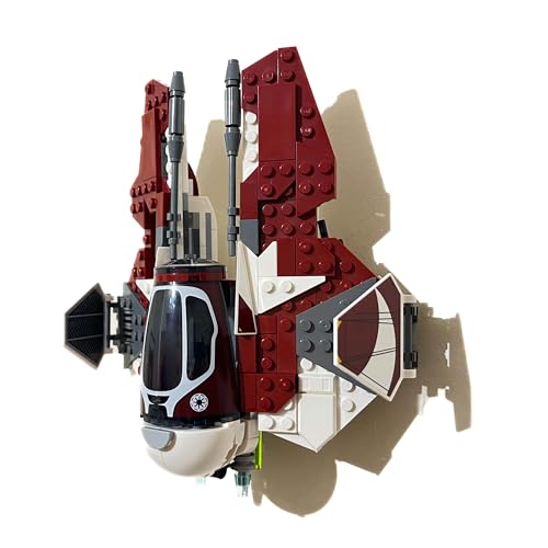 3Dudes & Dad Support mural compatible avec l'intercepteur Jedi LEGO® Star Wars Ahsoka – Crochet de rangement conçu sur mesure pour l'ensemble 75401 – Plastique imprimé 3D – Fourni avec matériel de