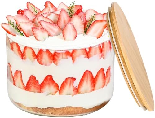 Glass Salad Bowl with Lid, 7.9