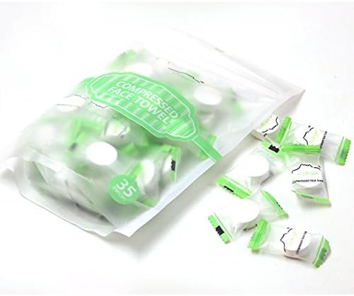 35 Pieces Individually Wrapped Hygienic Magic Compressed White Towel