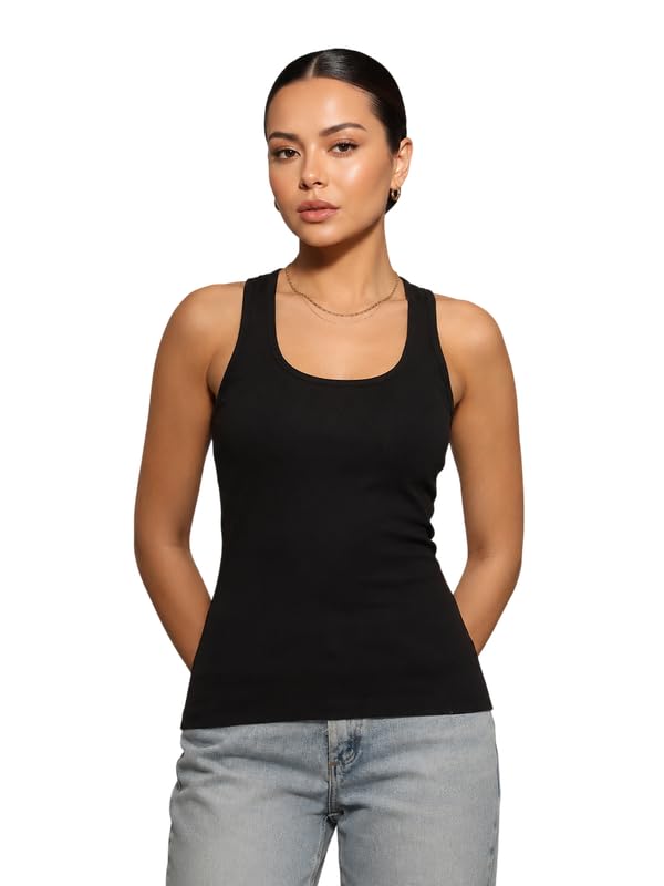 Women Tank Top Sleeveless Ribbed Top Casual Wear V Neck Crop Top Soft Fabric Stylish Summer Top for Women-picture-44