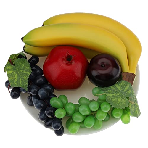 Gresorth Mixed Fruits Fake Banana Grape Brin Pomegranate Set Artificial Fruit For Christmas Party Decoration Realistic #TOP4