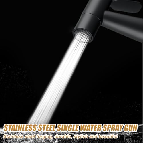Bidet Edelstahl Handbrause,Toilettensprühgerät Bidet Handbrause Set, Muslimische Edelstahl Dusche Und Baby-StoffwindelsprüH Kit mit Wasserhahnspender,Schlauch und Hakentoilette,Wandhalterung (Schwarz)