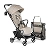 Mompush Nexis Carbon Travel Stroller, Ultra-Lightweight 11.5 lbs, Compact & Airplane Carry-On Approved, One-Second Auto-Fold, One-Hand Full Recline, from Birth to 50 lbs, JPMA Certified