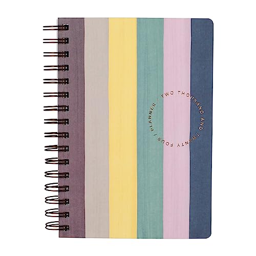 Fringe Studio 17 Month Planner (Aug 2023- Dec. 2024), "BOLD STRIPE", Paper Cover, 5.75" x 8.25", includes Stickers & Interior Pocket, 236 pages, Esprit Collection (113110)