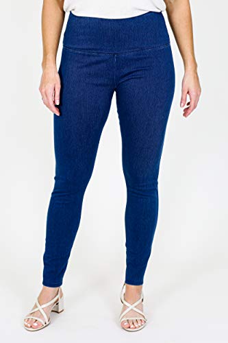 INTRO. Tummy Control High Waist Pull-On Cotton Poly Spandex Legging Denim4