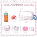 CARANOVO Baby Doll Accessories Set – 7 Pcs Feeding Bottle Toys, Magic Disappearing Milk & Juice, Pretend Play Set with Pacifiers, Reusable Bibs and Diapers, Kids Gift