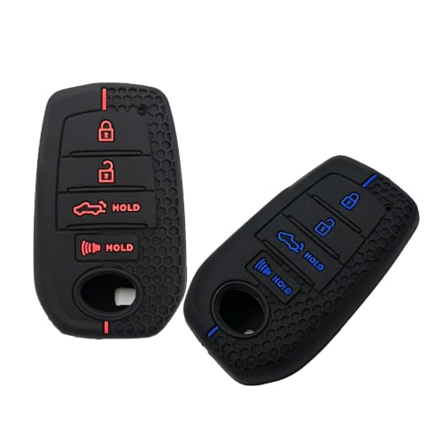 Fundas de goma elástica para llave de coche Toyota Tacoma y Crown azul y rojo