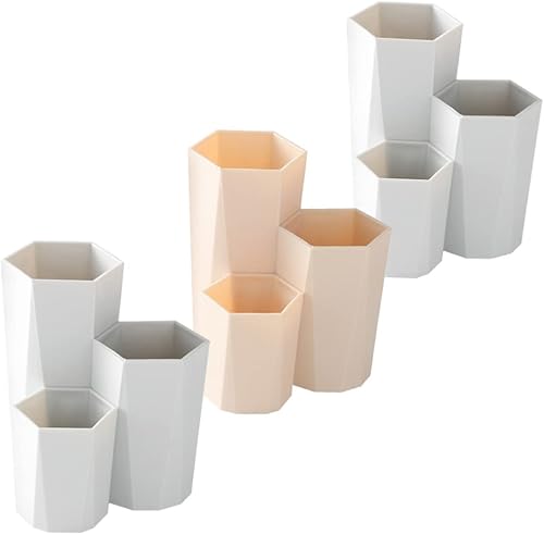 Miniatura 5 de TEHAUX 2 unids cosméticos cepillo titular artículos artículos titular accesorios para escritorio accesorios lápiz lápiz