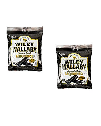 Wiley Wallaby Gourmet Black Liquorice, Pack of 2  5-oz. Bags