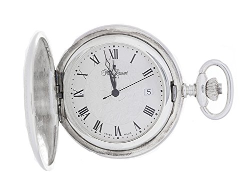 Pierre Laurent Swiss Made Solid Sterling Silver Quartz Pocket Watch 5304 #TOP2