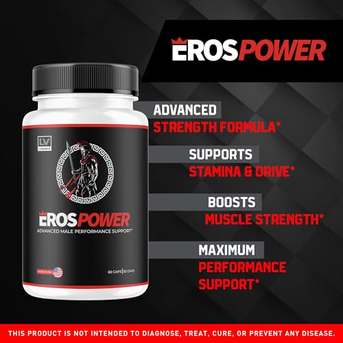 Image of Eros Power Supplement - Eros Power Supplement, ErosPower Advanced Formula, Eros Power Capsules for Men, Eros Power Pills, 60 Capsules for 1 Month