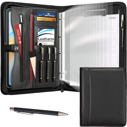 Leathario Porte Document A4 en Simili Cuir, avec...