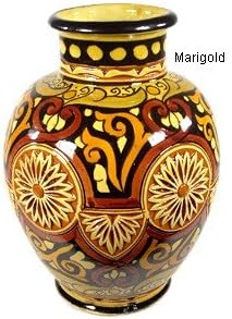 Engraved Ceramic Vase - Marigold