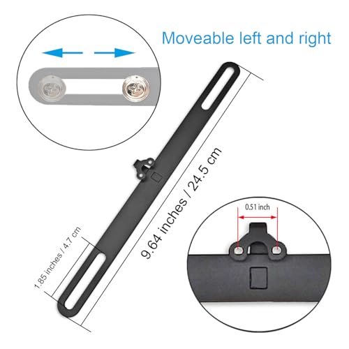 Image of Arbutin Reverse Rear License Plate Bracket Universal Car Dash Cam Mirror Kit Rearview Mount, Installation Holder for Backup View Camera