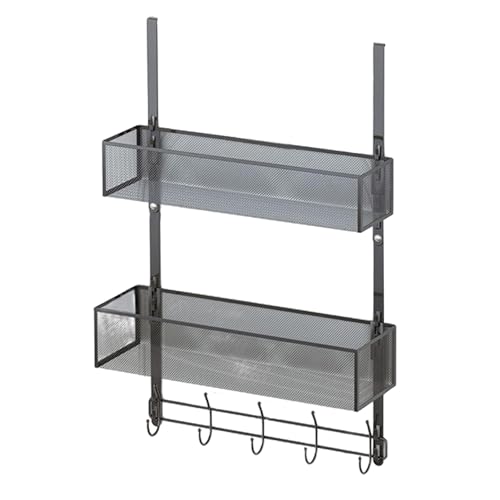 THINCAN Cesta colgante de pared que ahorra espacio, fácil instalación, accesorio de metal resistente para el hogar, para artículos de cocina y baño